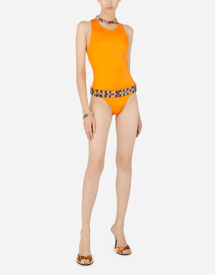 Halterneck racer swimsuit - 2