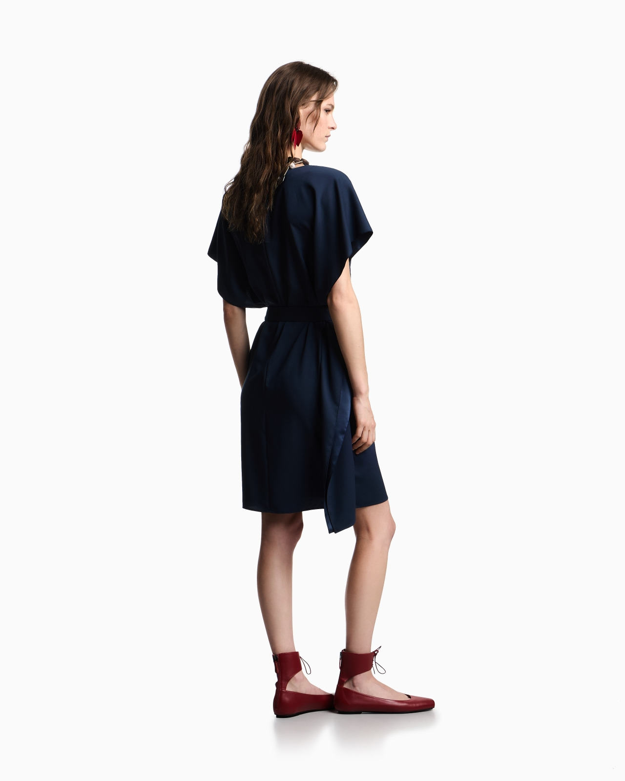 SATIN CRÊPE SASH DRESS - 3