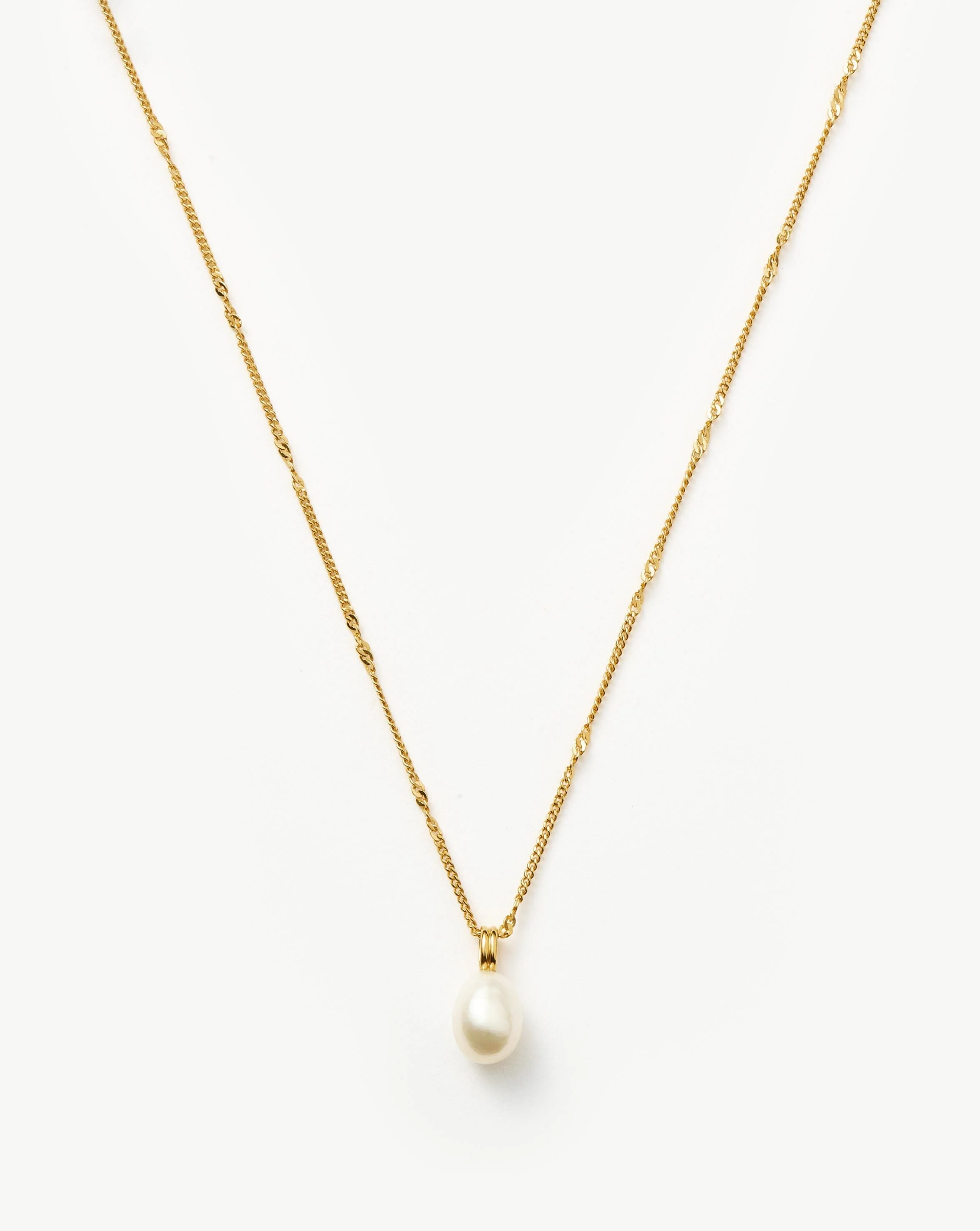 Baroque Pearl Twisted Chain Necklace - 1