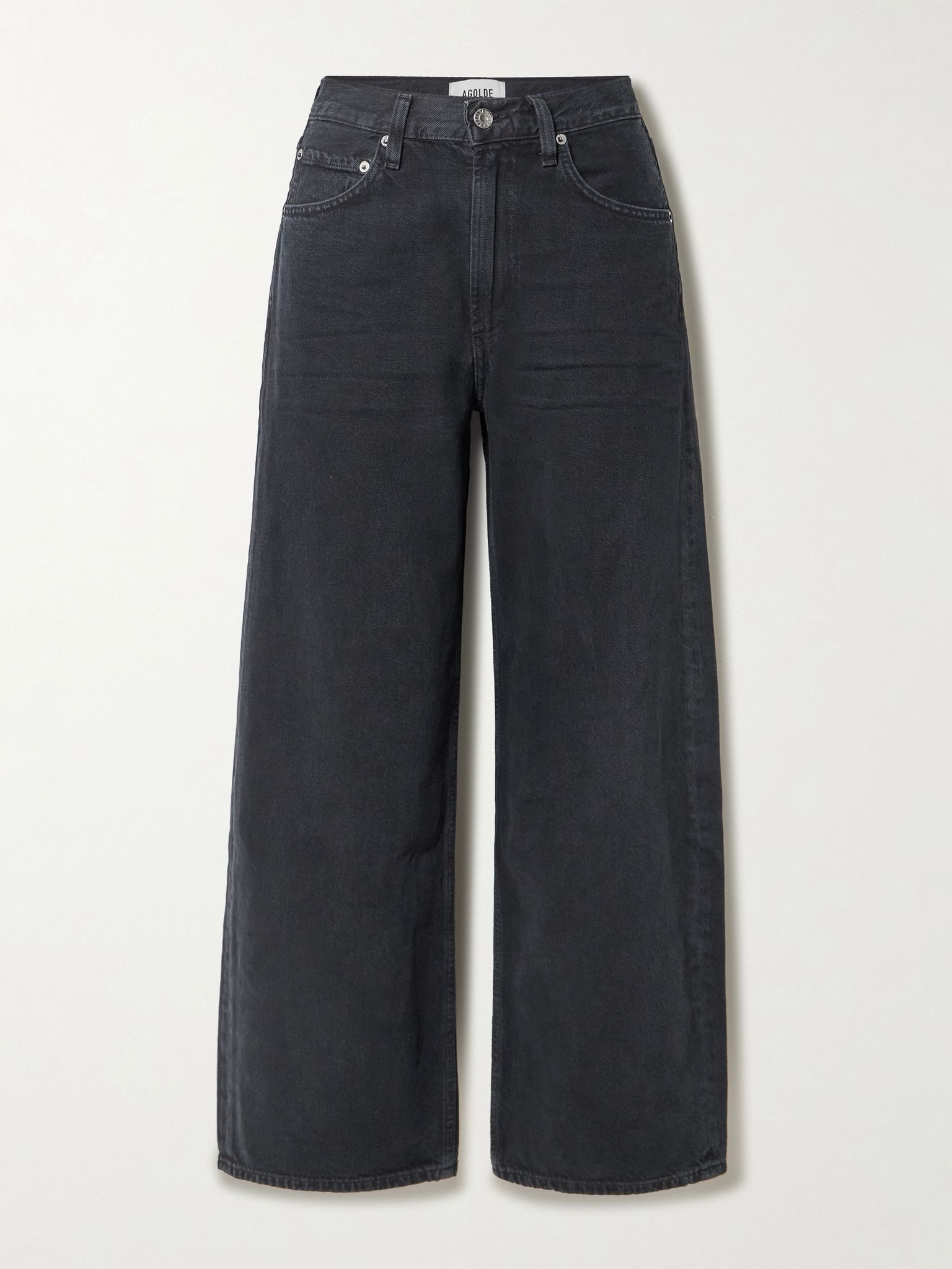 Low Curve Crop high-rise wide-leg jeans Black - 1