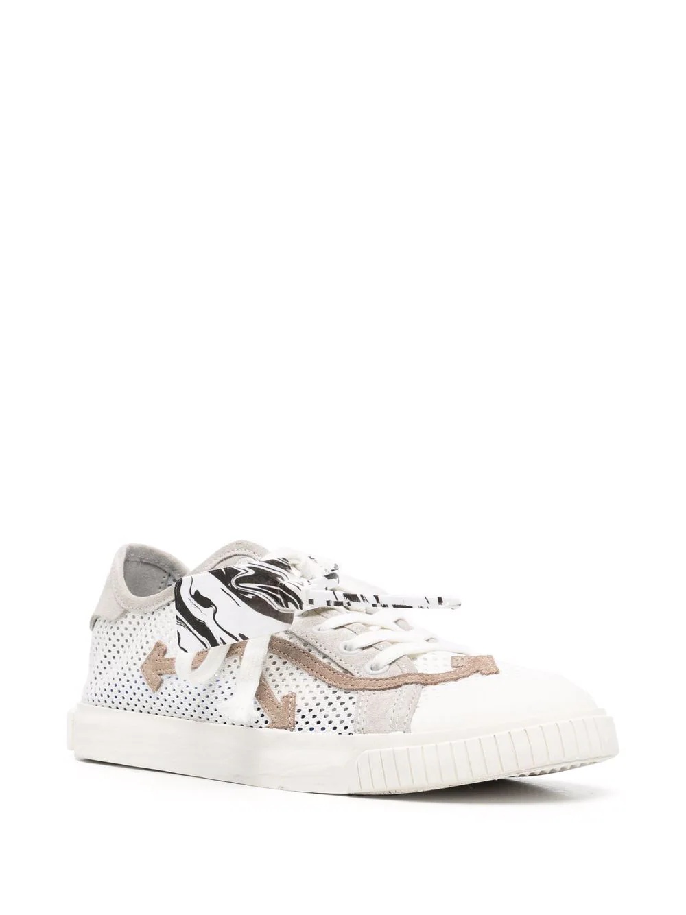 mesh panelled low-top sneakers - 2