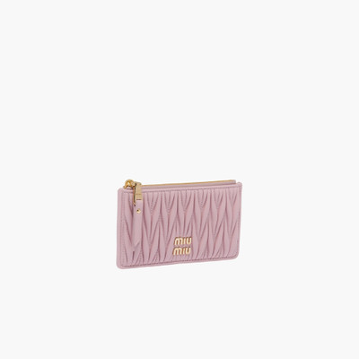 Miu Miu Matelassé nappa leather envelope wallet outlook