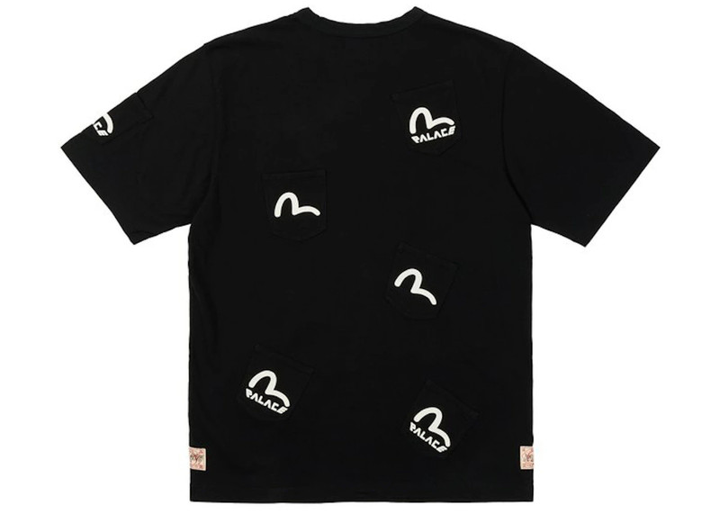 PALACE Palace x Evisu Multi Pocket T-shirt Black outlook