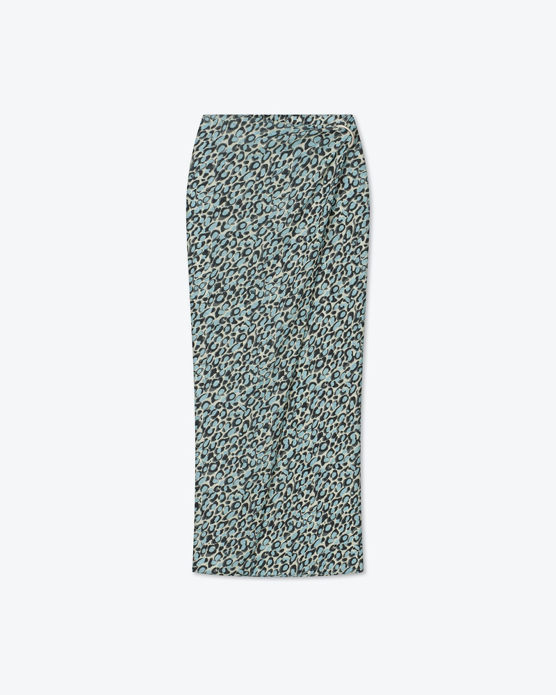 MYRTIS - Long wrap skirt - Ocelot sky blue 1