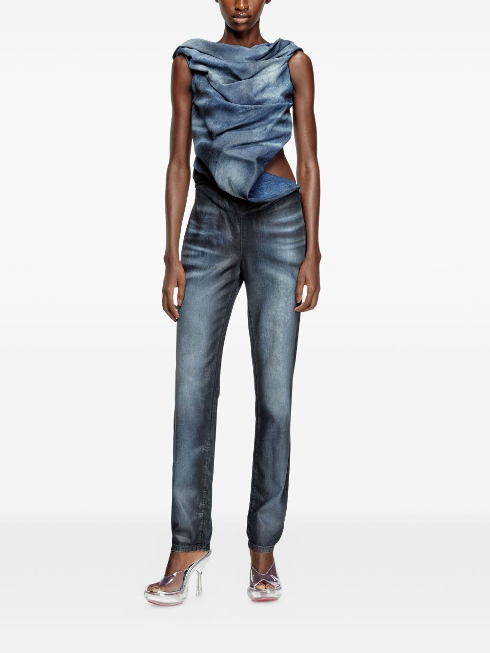 asymmetric-design jumpsuit - 2