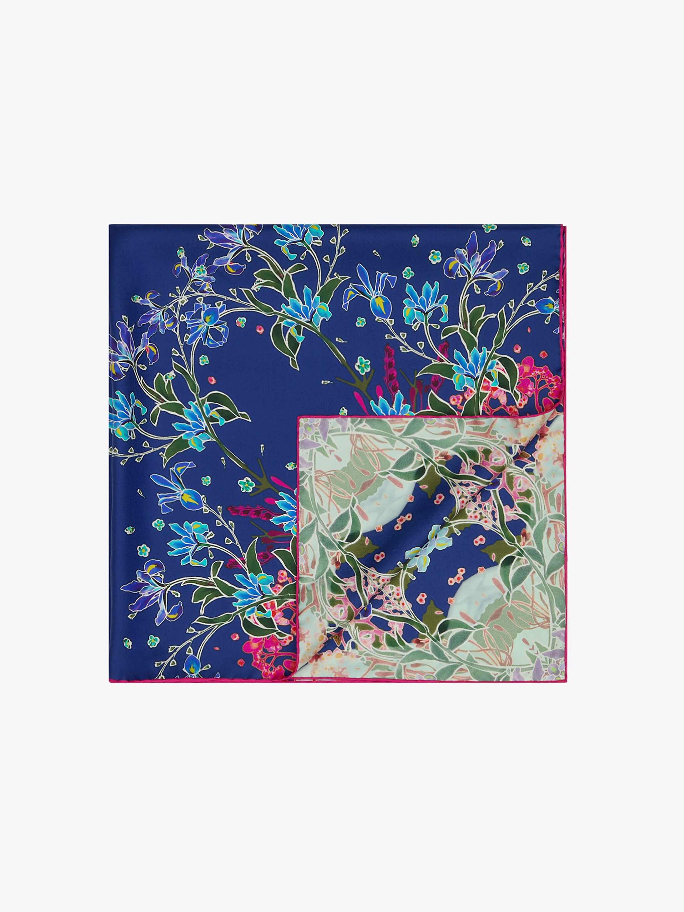 Floral printed scarf in silk - 5