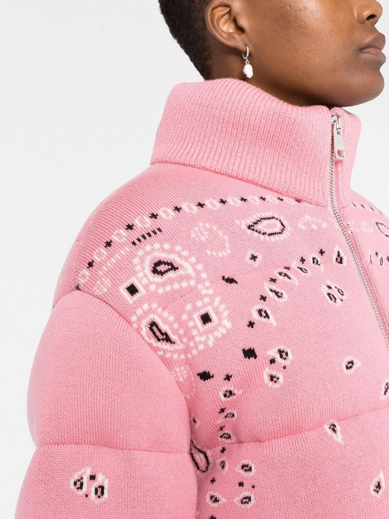 Bandana jacquard puffer jacket 3