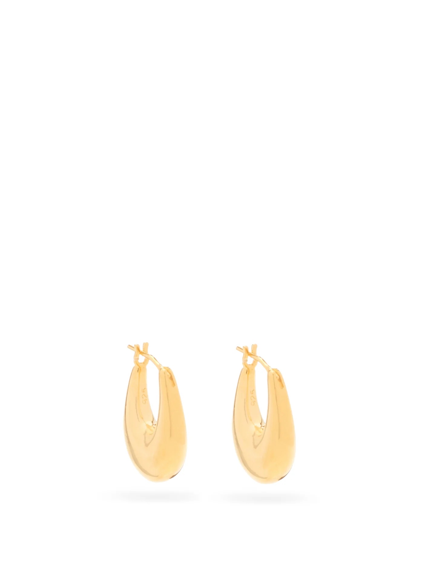 Etruscan small gold-vermeil hoop earrings - 1