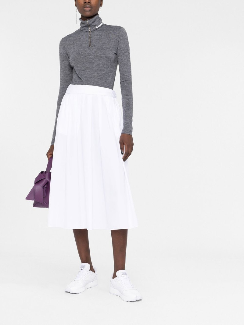 Jil Sander logo-print roll-neck knitted top outlook