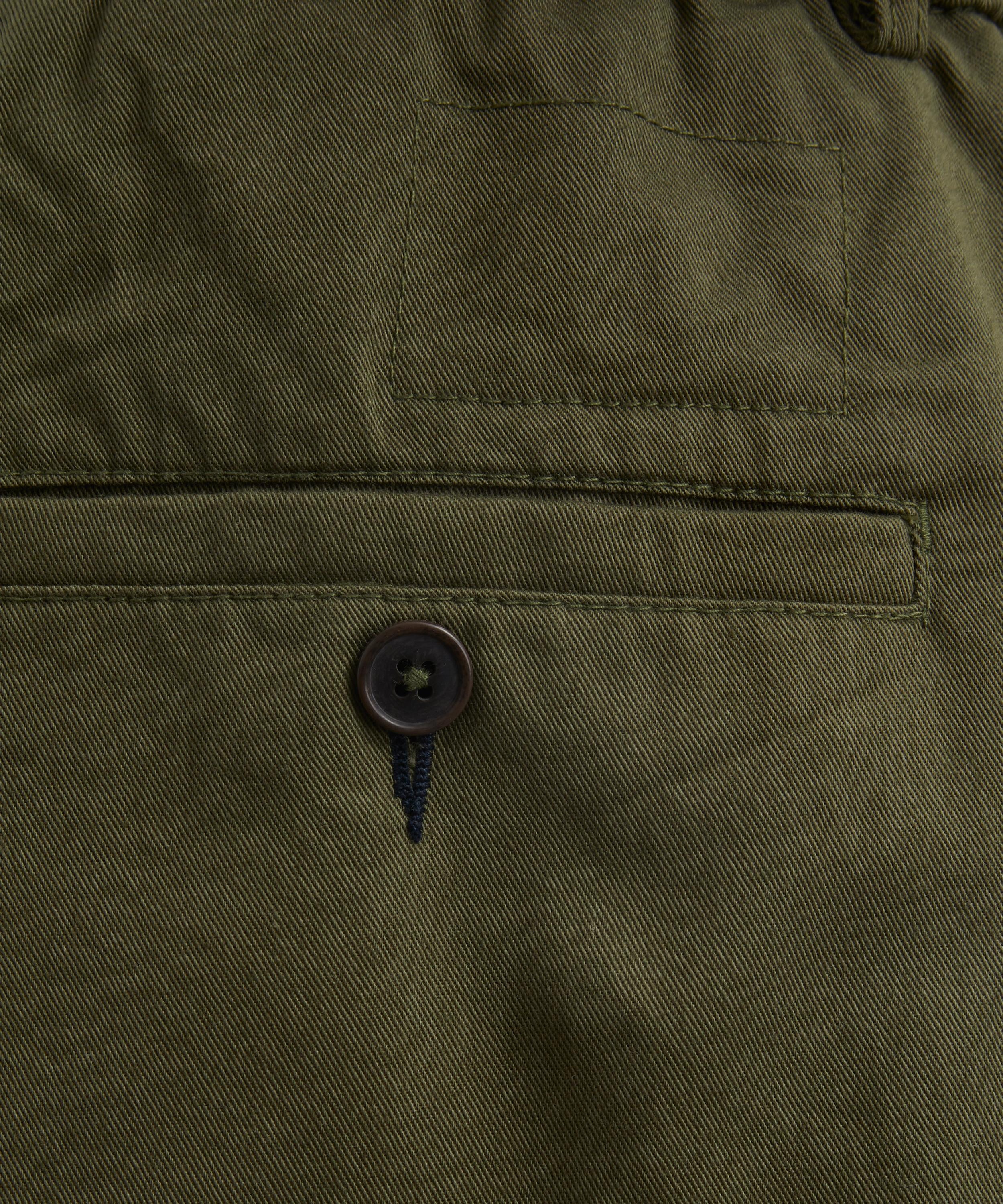 Olive Pleated Track Trousers - 5