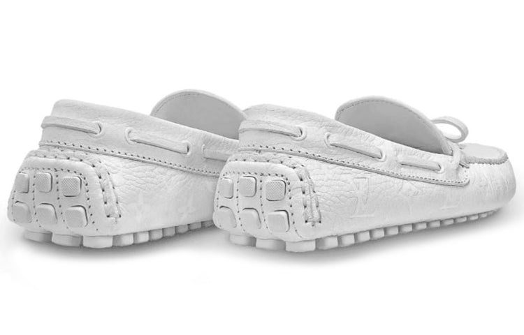 LOUIS VUITTON Arizona Moccasin Shoes 'White Logo Monogram' 1A5Y93 - 4