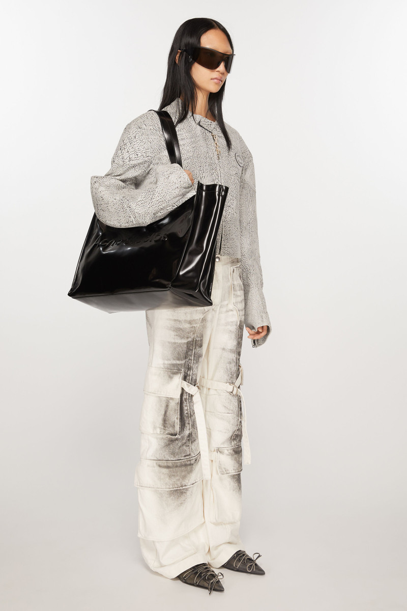 Logo shoulder tote bag - Black 2