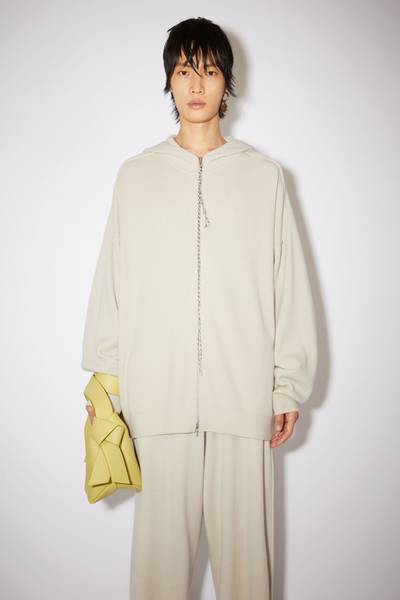 Acne Studios Hooded cardigan - Ecru beige outlook