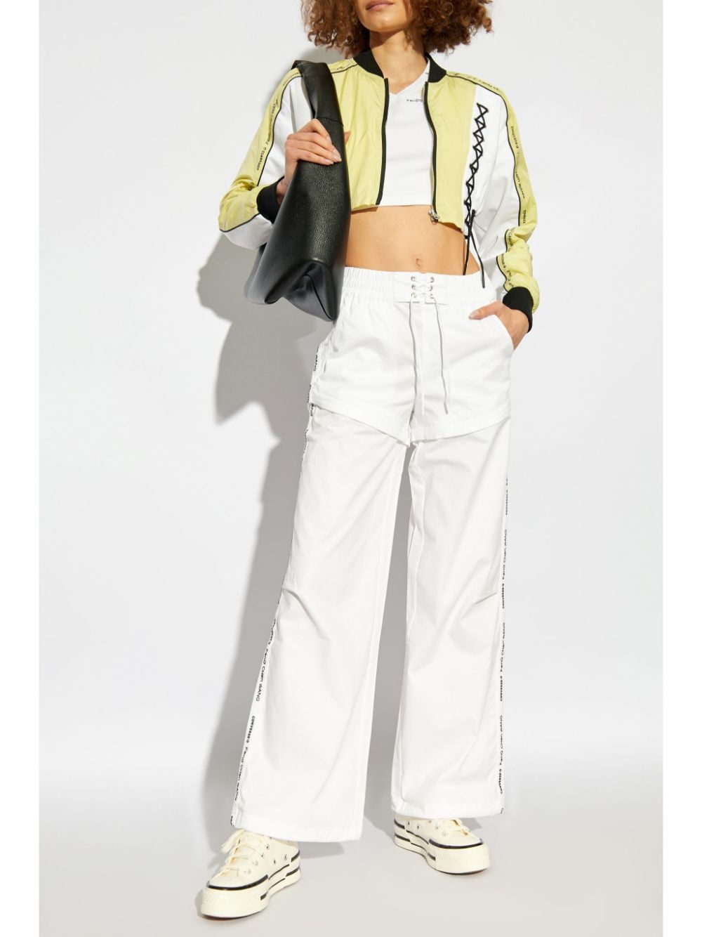 x Feng Chen Wang flocked-logo cargo trousers - 2