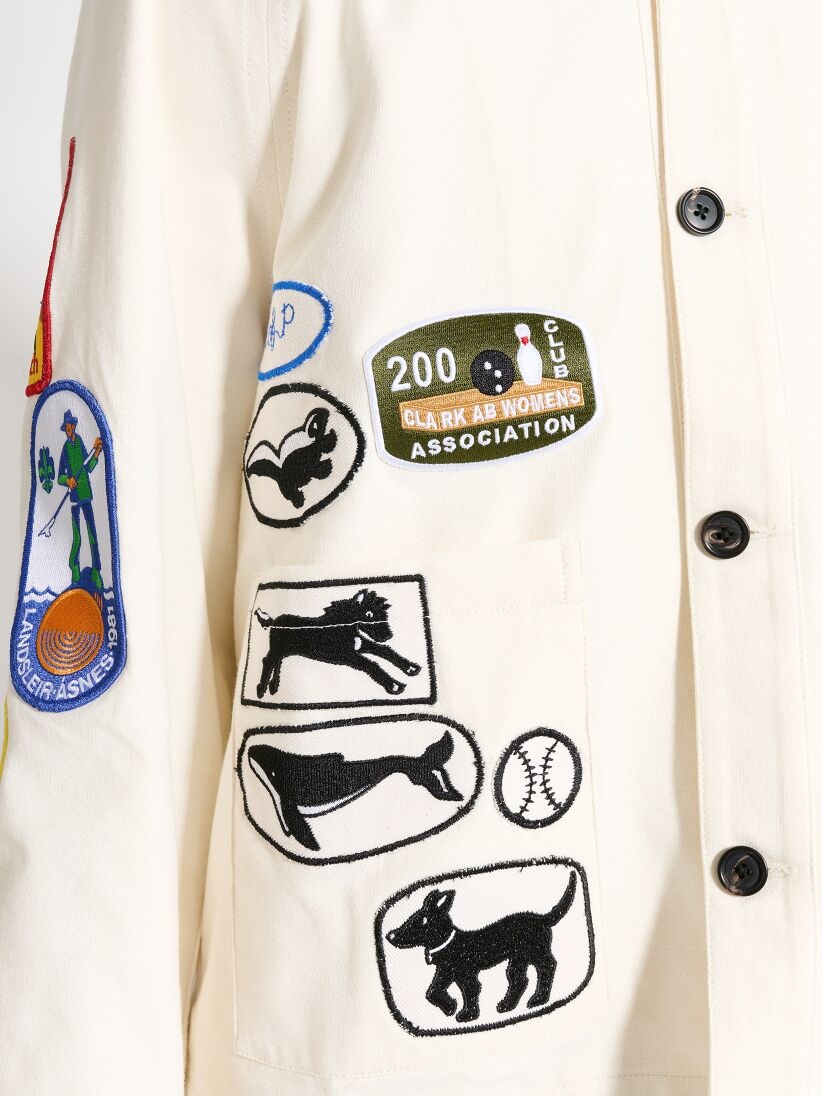 BODE BODE CAMBRIDGE PATCH JACKET WHITE MULTI | REVERSIBLE