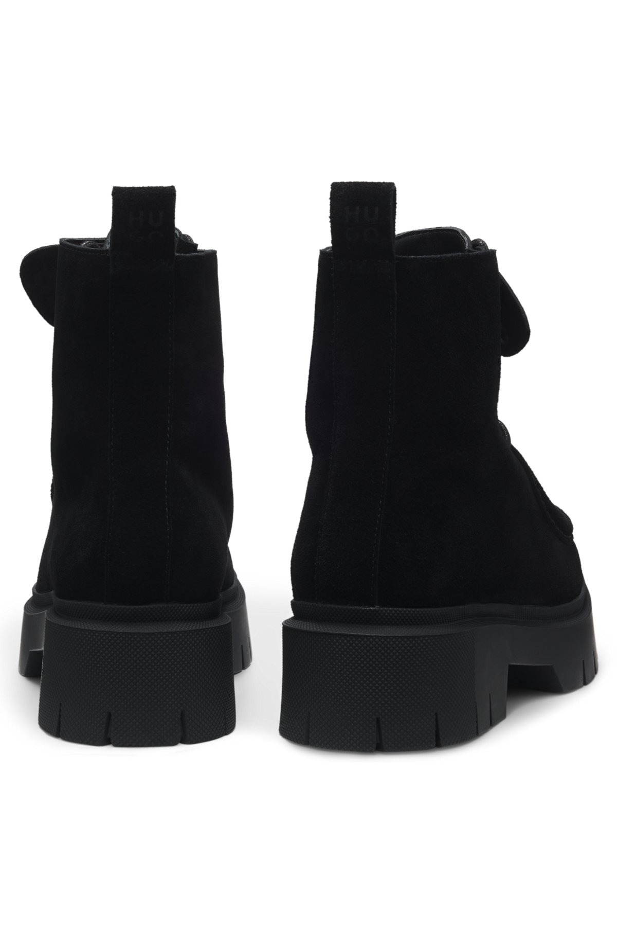 LACE-UP BOOTS IN SUEDE WITH REMOVABLE LOGO TAG - 6