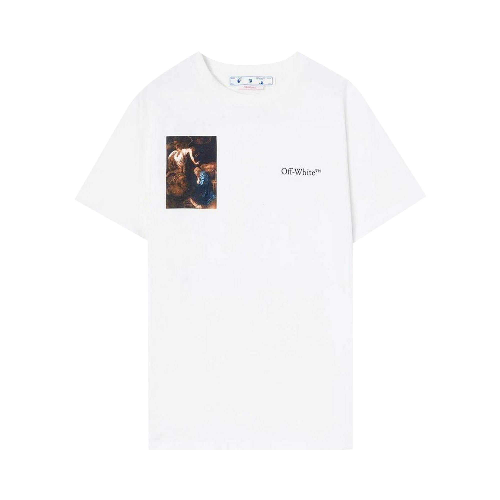 Off-White Caravaggio Lute Slim Tee 'White/Black' - 1