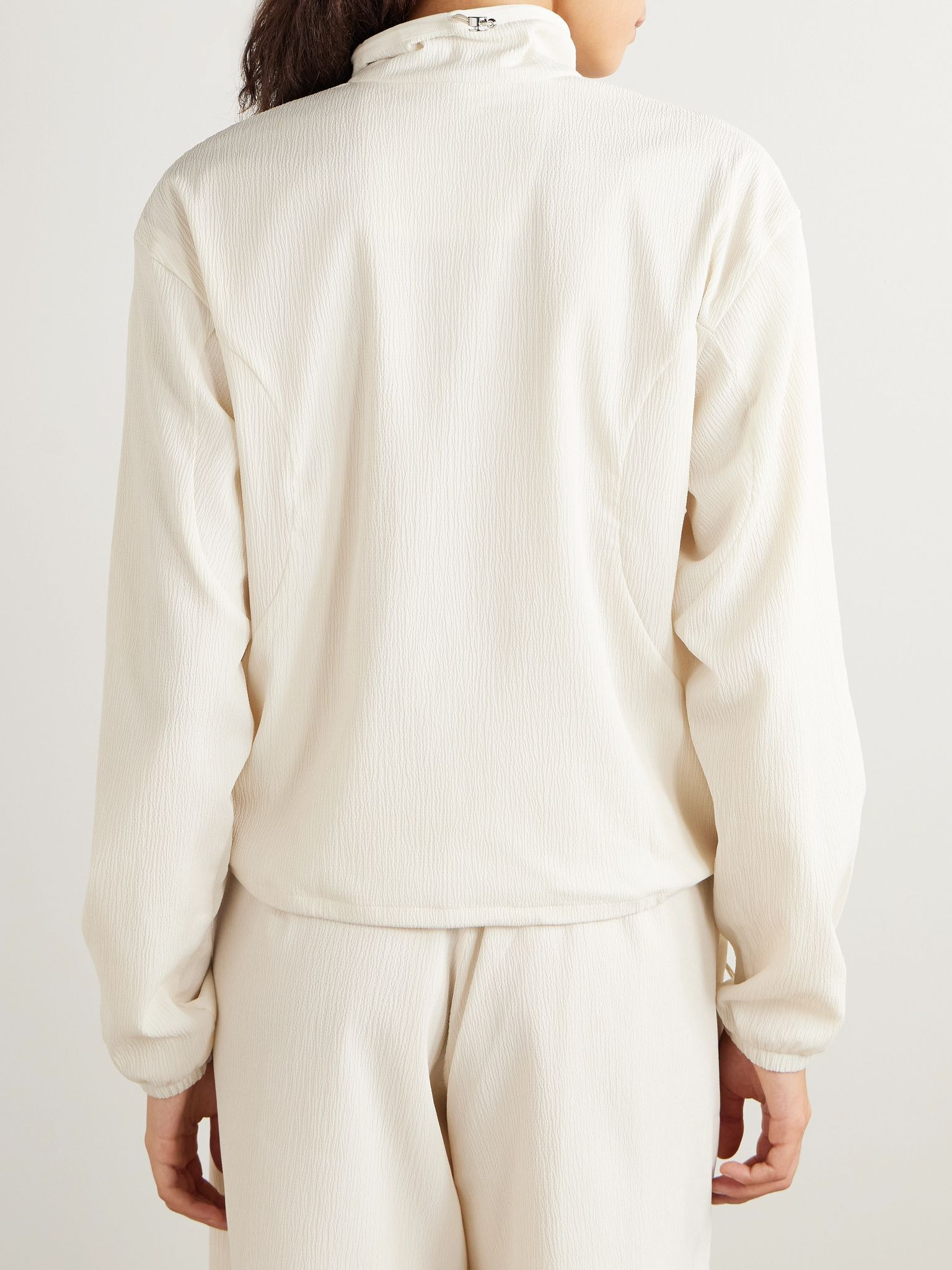 + Zendaya crinkled-shell jacket Cream - 3