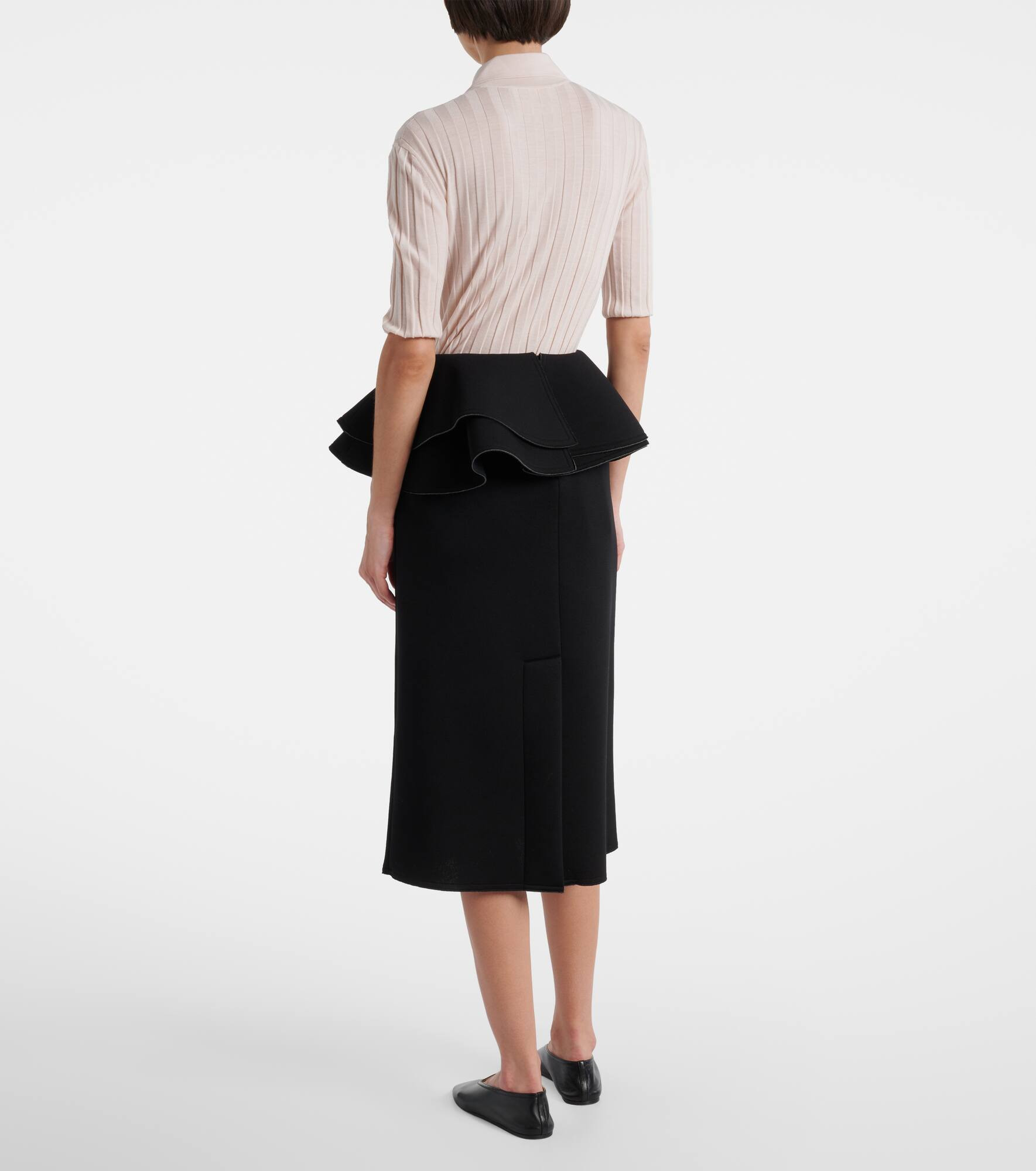 Ruffled midi skirt - 3