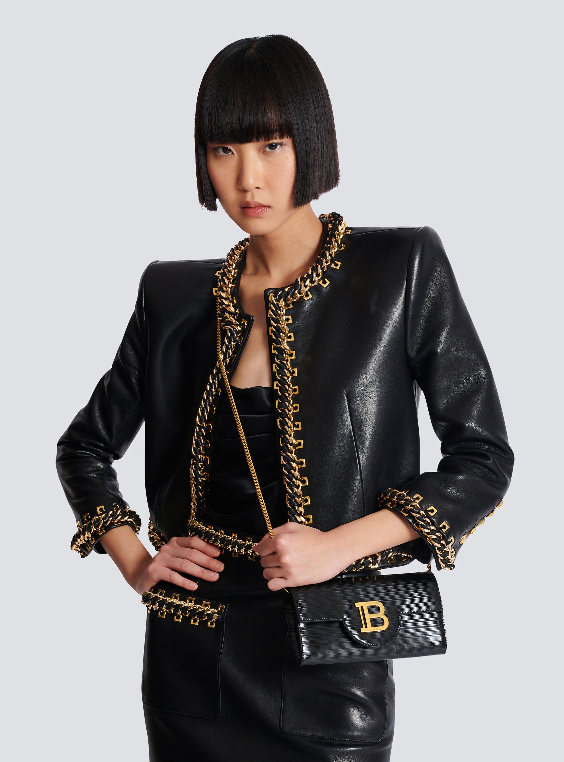 B-Buzz wallet in striped patent leather - 4
