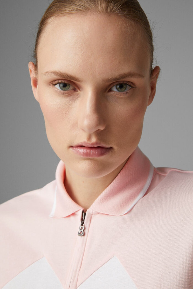 Anabel Polo shirt in Pink/Gray/White 4