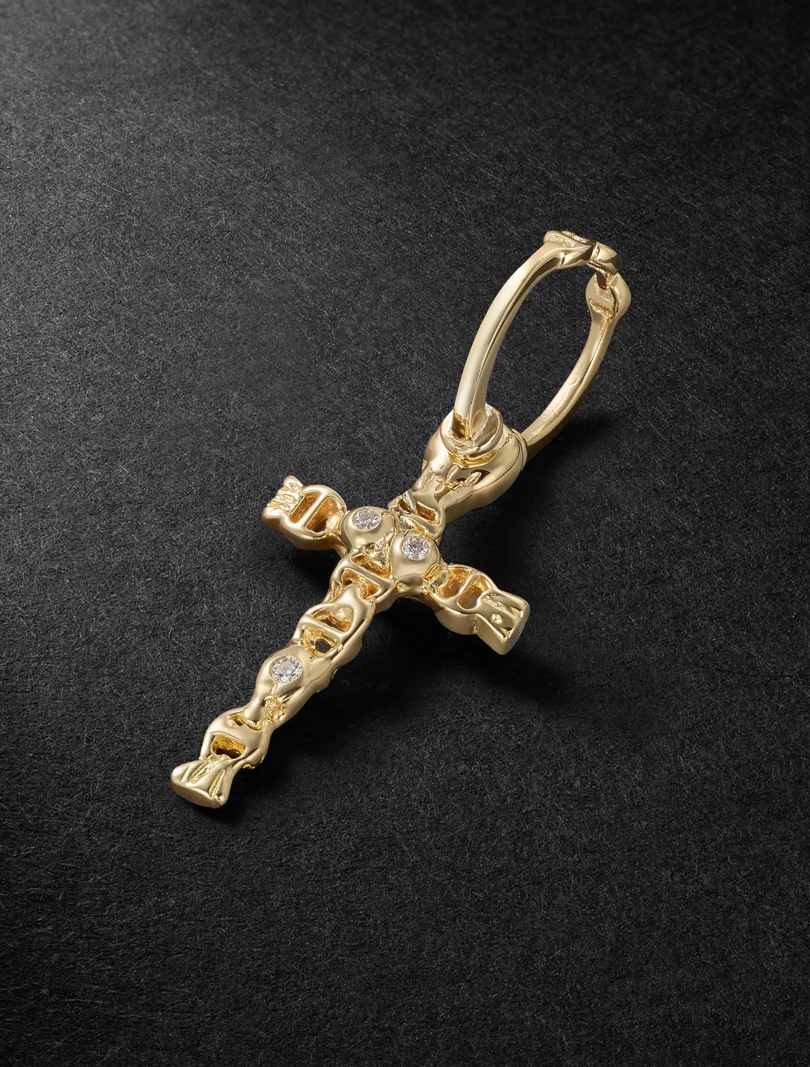 Sacred Cross 18-Karat Gold Diamond Pendant - 1