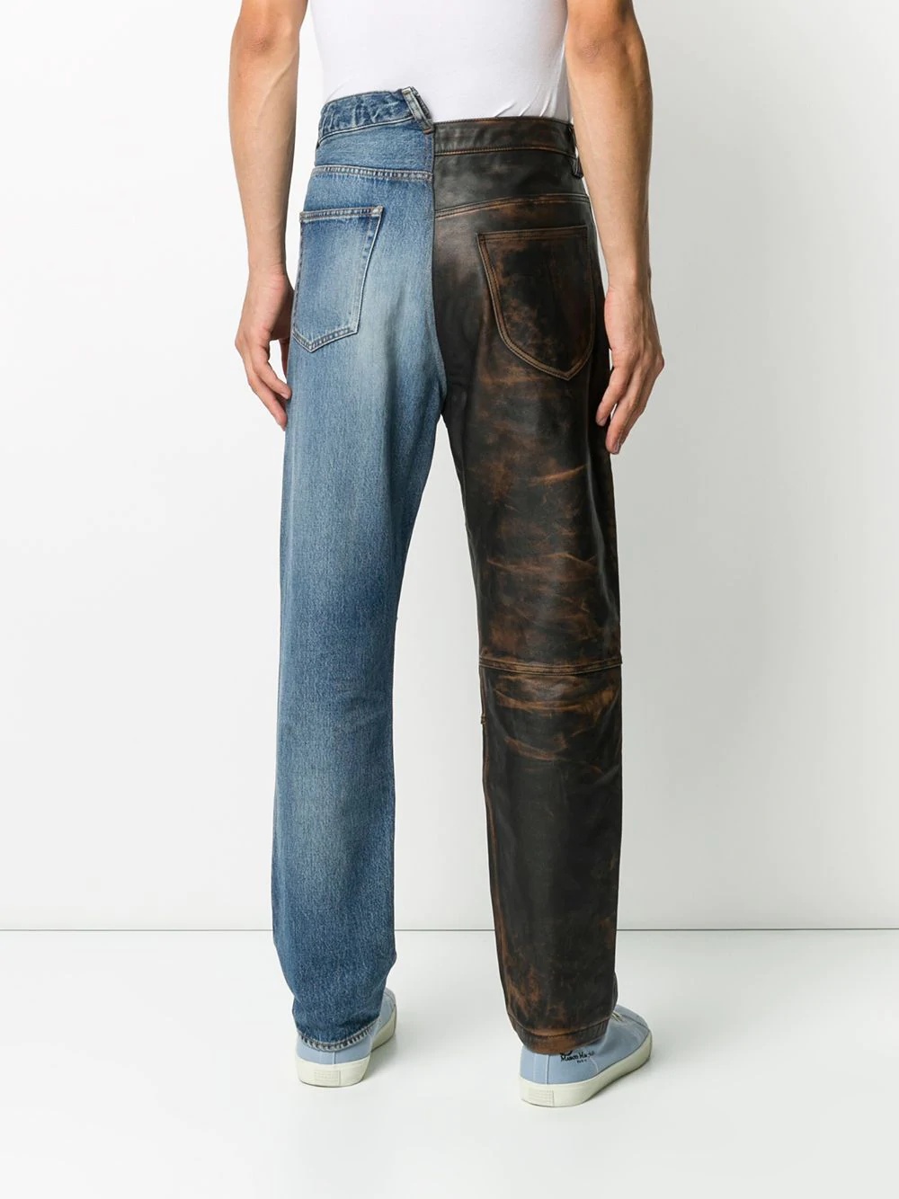 contrast panel jeans - 4