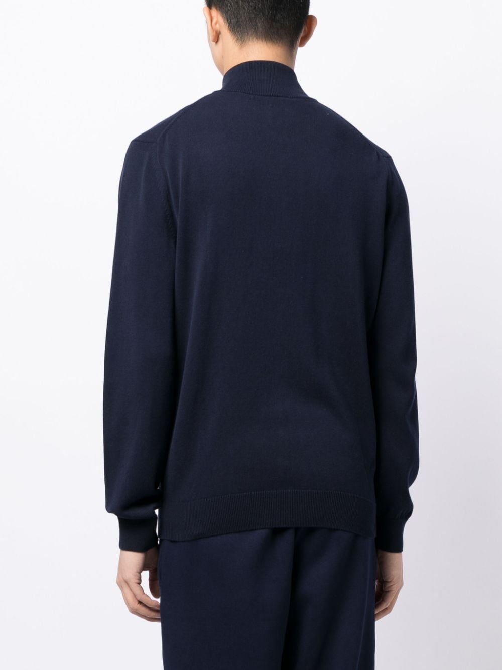 crocodile logo-patch zip-up sweatshirt - 4