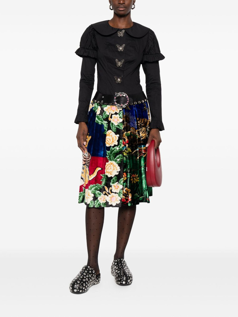 Chopova Lowena graphic-print belted skirt outlook