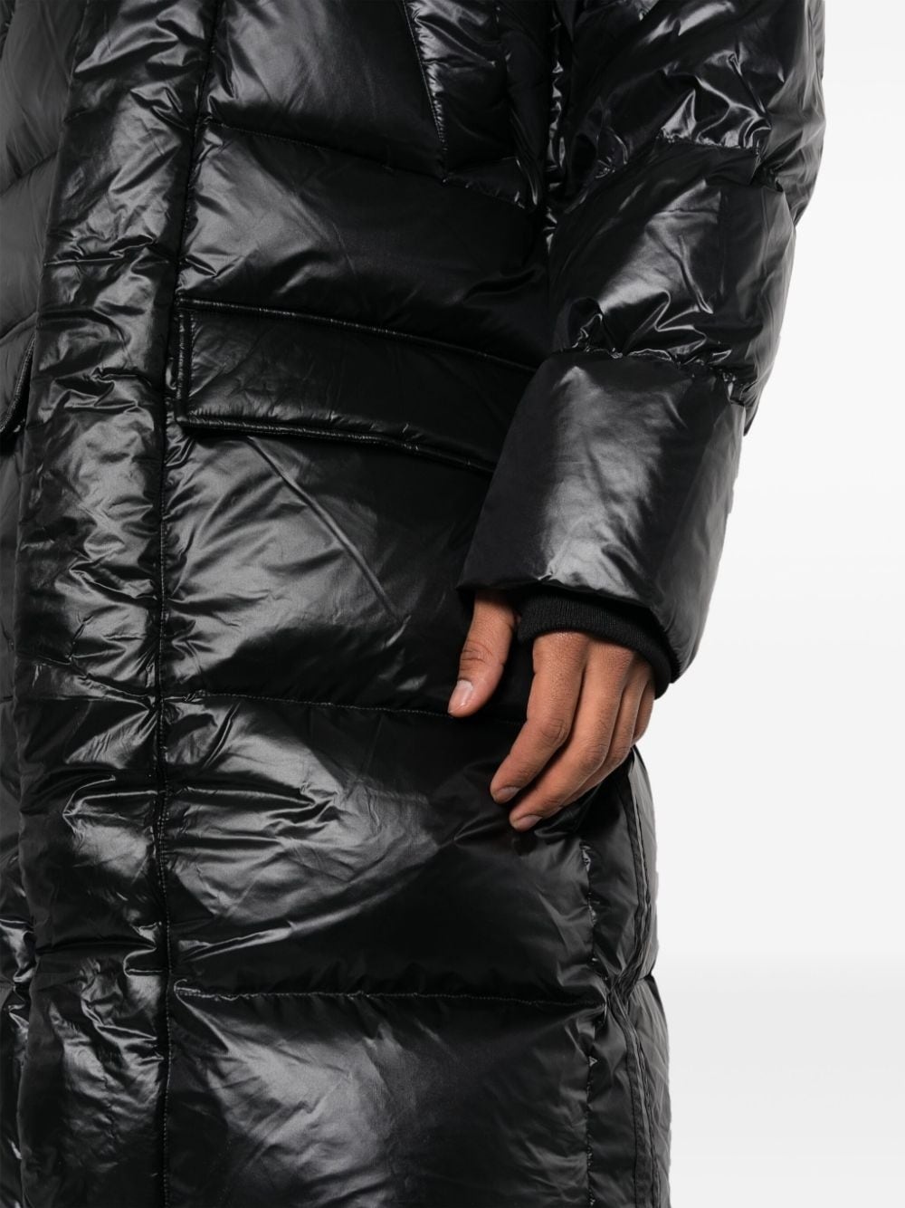 Trefoil-logo padded coat - 5