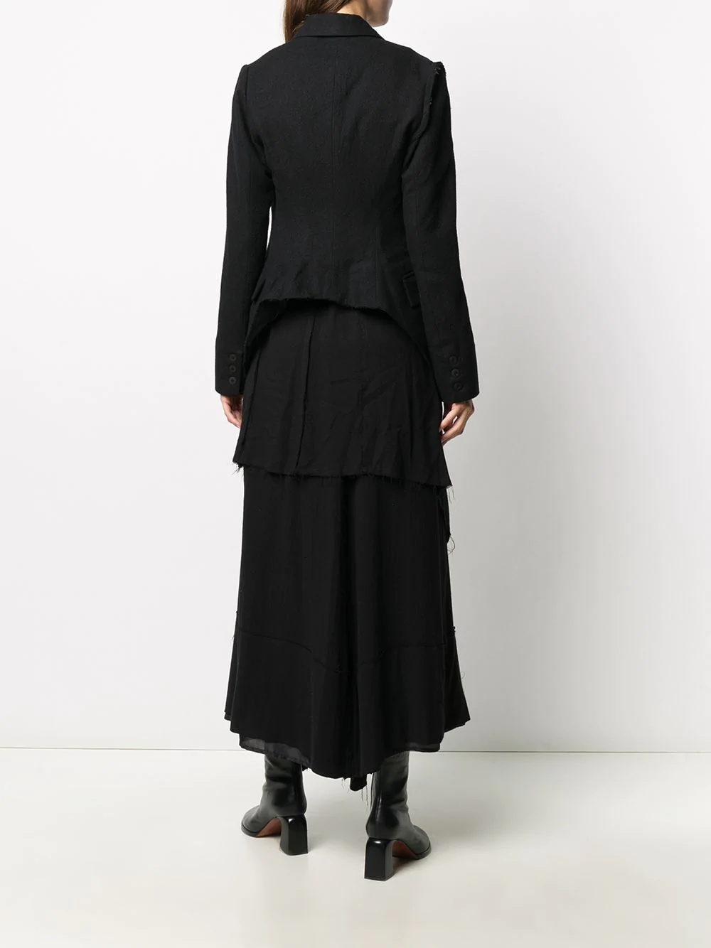 layered-effect maxi coat - 4