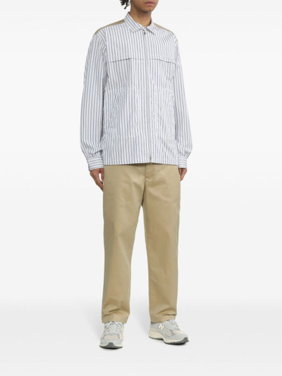 Junya Watanabe MAN White Striped Zip-Up Shirt outlook