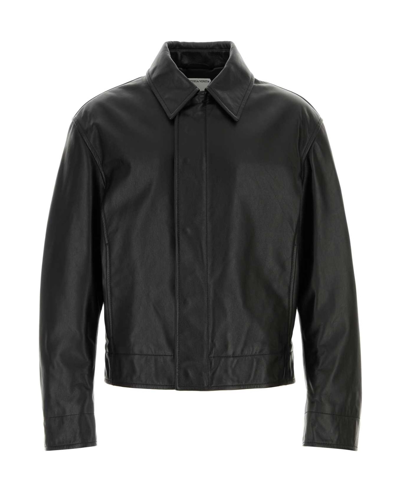 Bottega Veneta Black Leather Jacket | italist | REVERSIBLE
