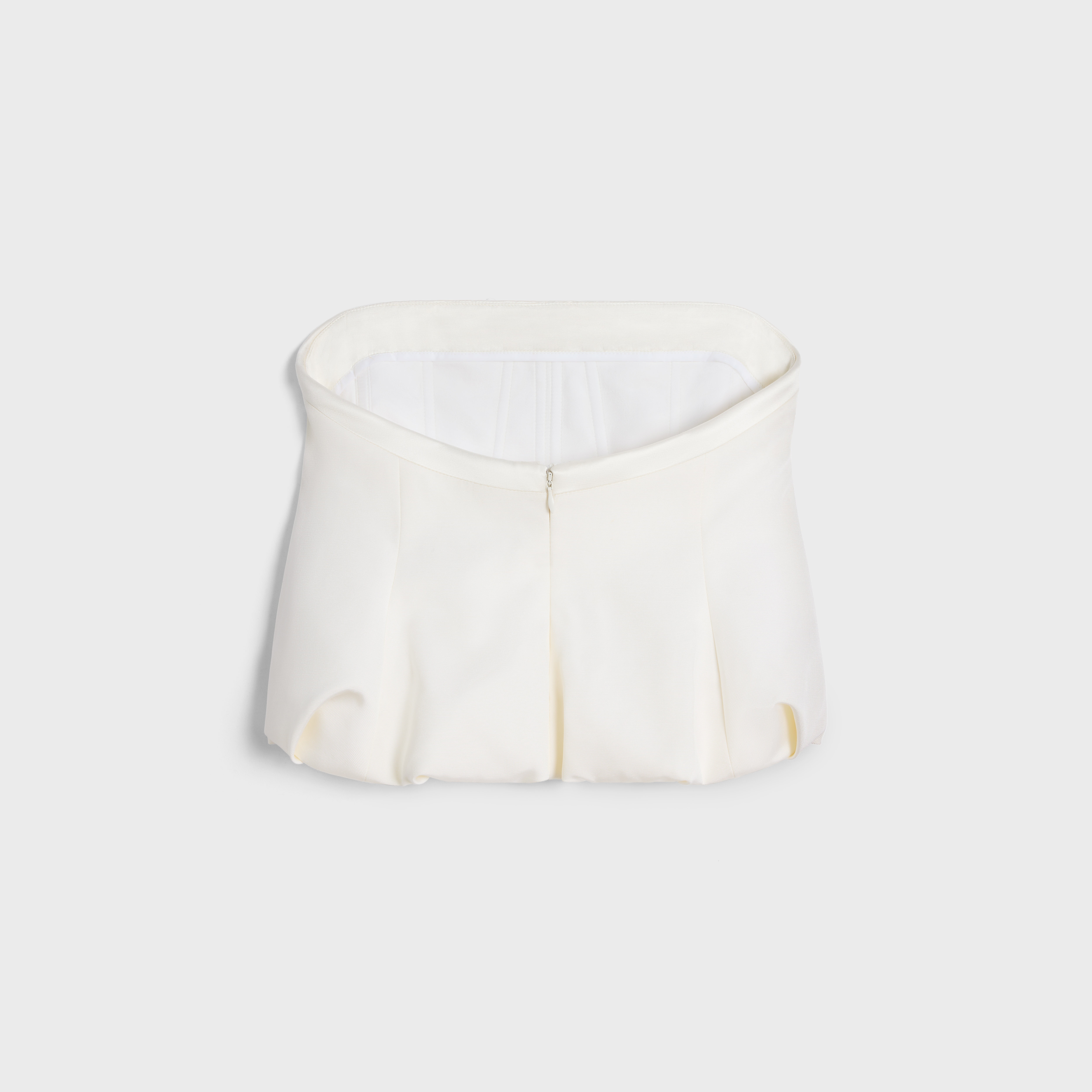 bow bustier in silk faille - 2