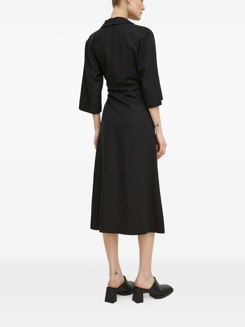 wrap-around quarter-sleeve midi dress 3