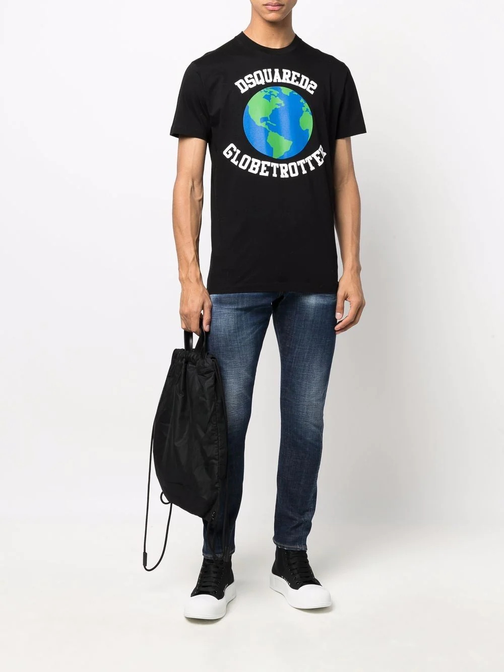 Globetrotter logo-print T-shirt - 2