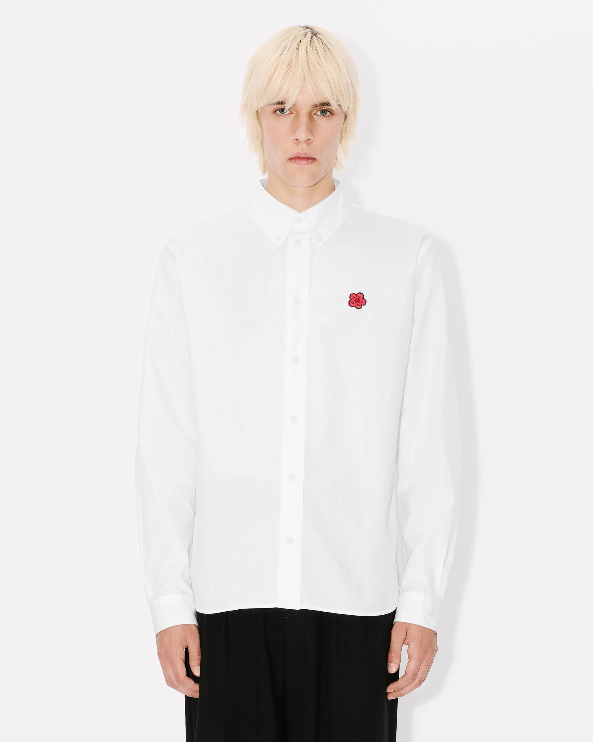 'Boke Flower' embroidered casual shirt - 3
