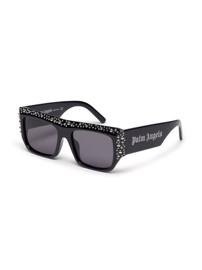 Palm Angels Casablanca studded square-frame sunglasses outlook