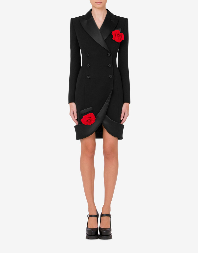 Moschino TUXEDO GRAIN DE POUDRE WOOL DRESS outlook