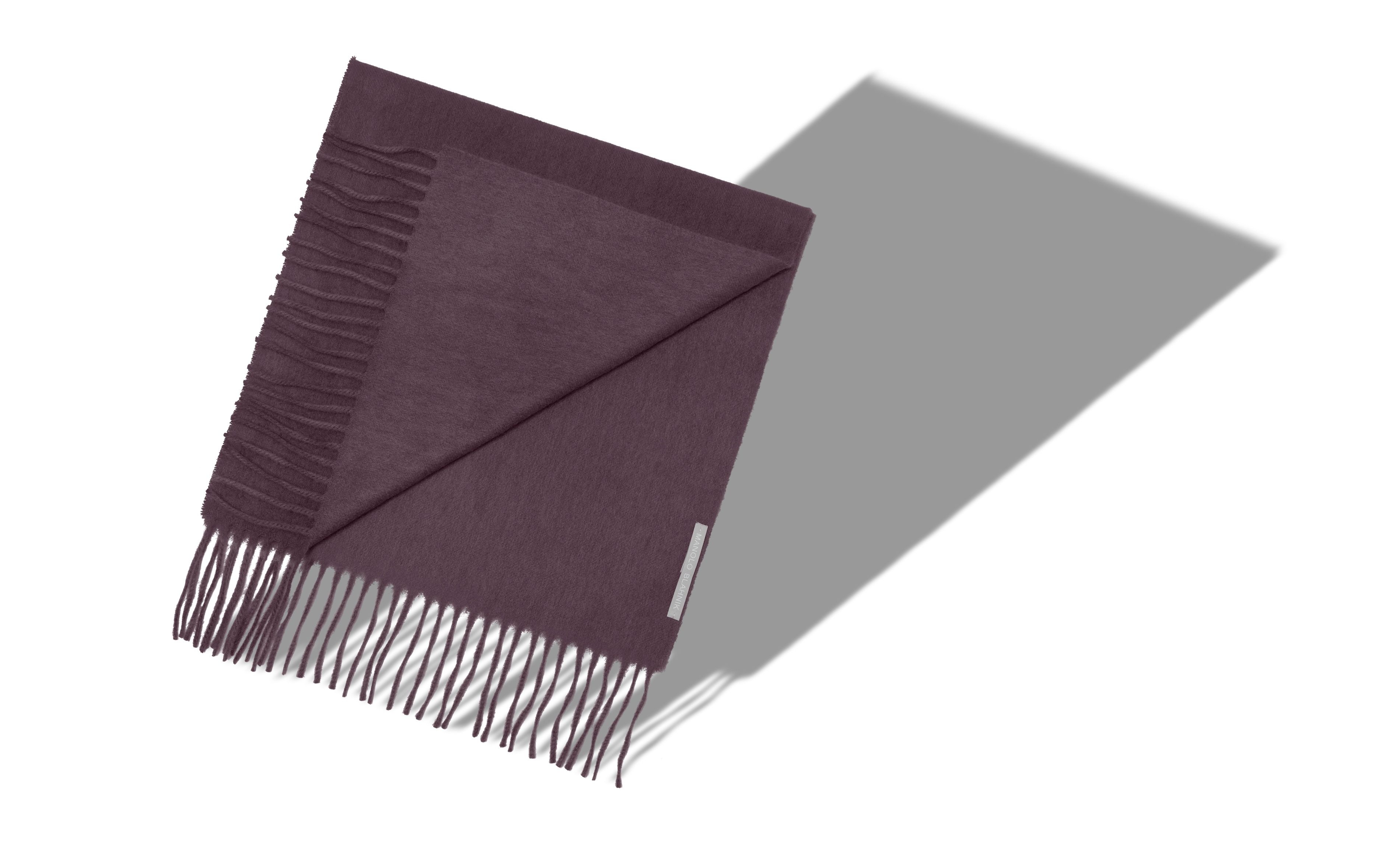 Dark Purple Cashmere Scarf - 2