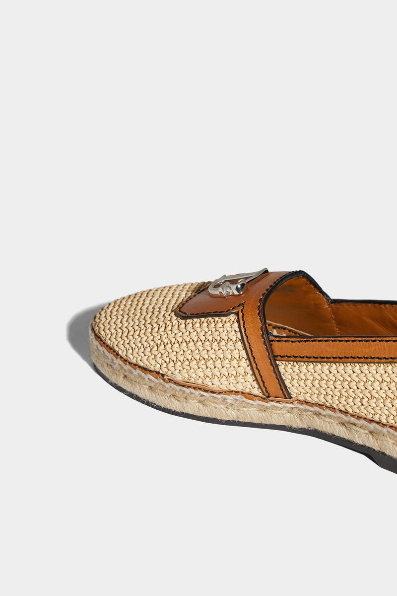 JUNGLE RAFIA FLAT SHOES - 5
