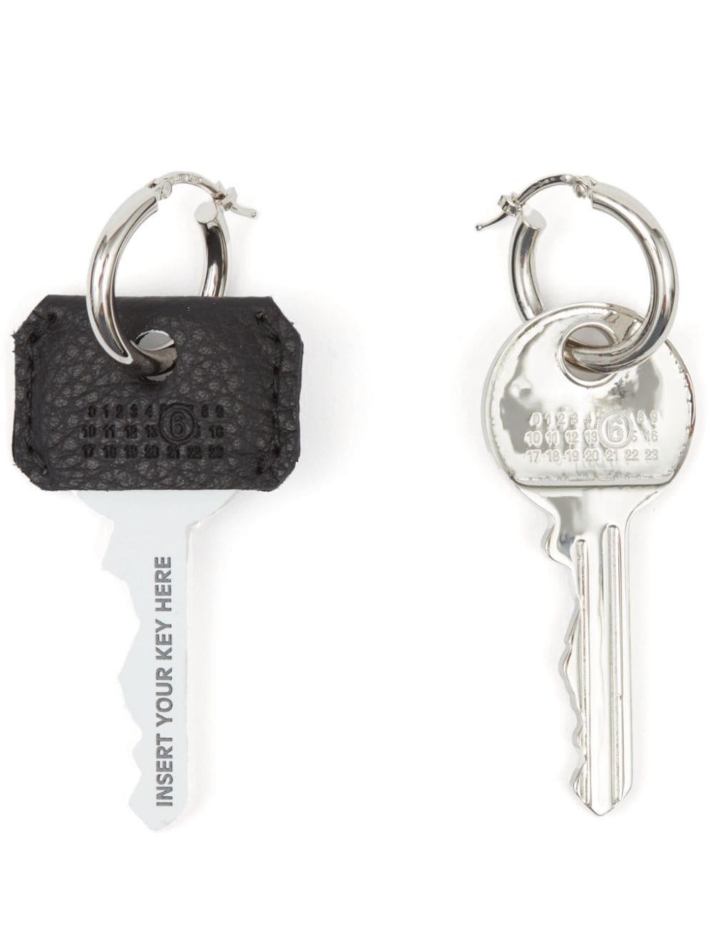 Numeric Signature Key drop earrings - 1