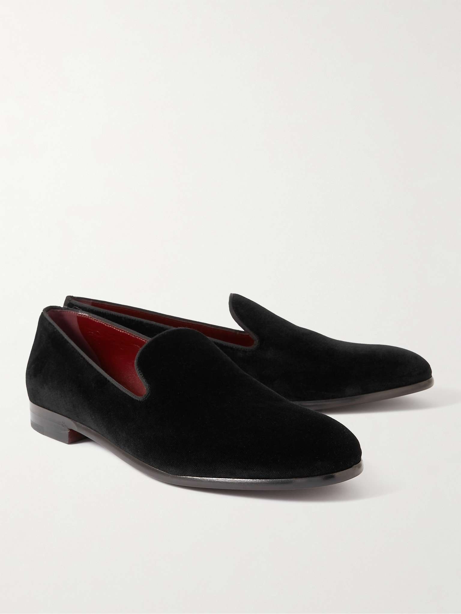 Grosgrain-Trimmed Velvet Loafers - 4