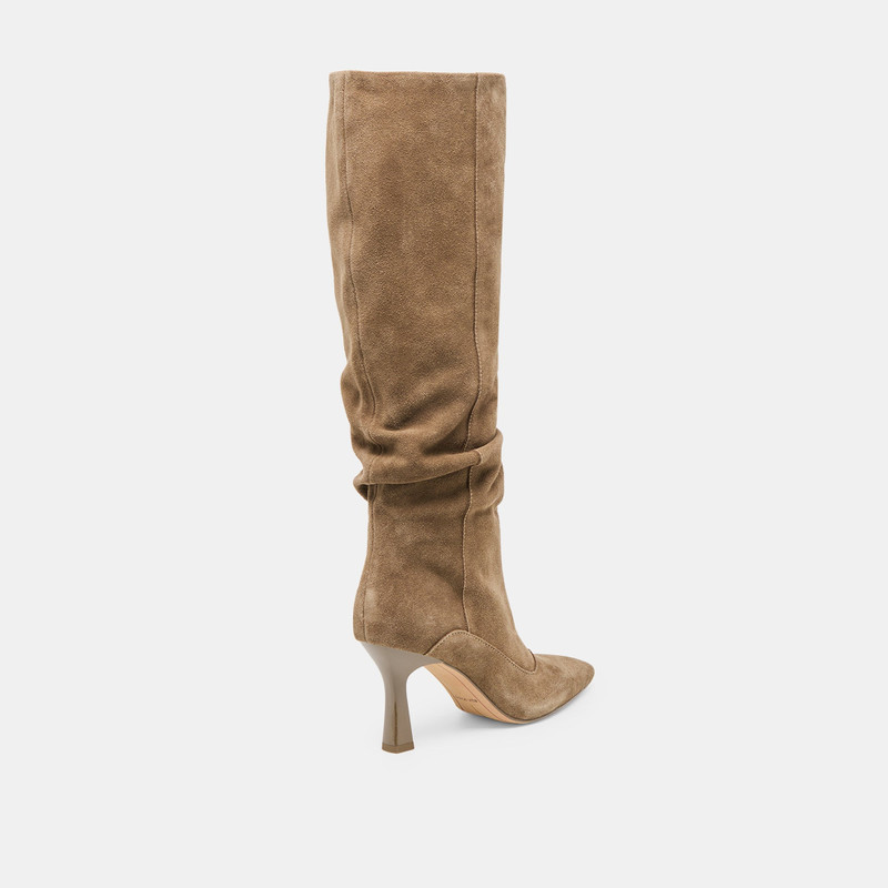 LOUSA WIDE CALF BOOTS OLIVE SUEDE 3