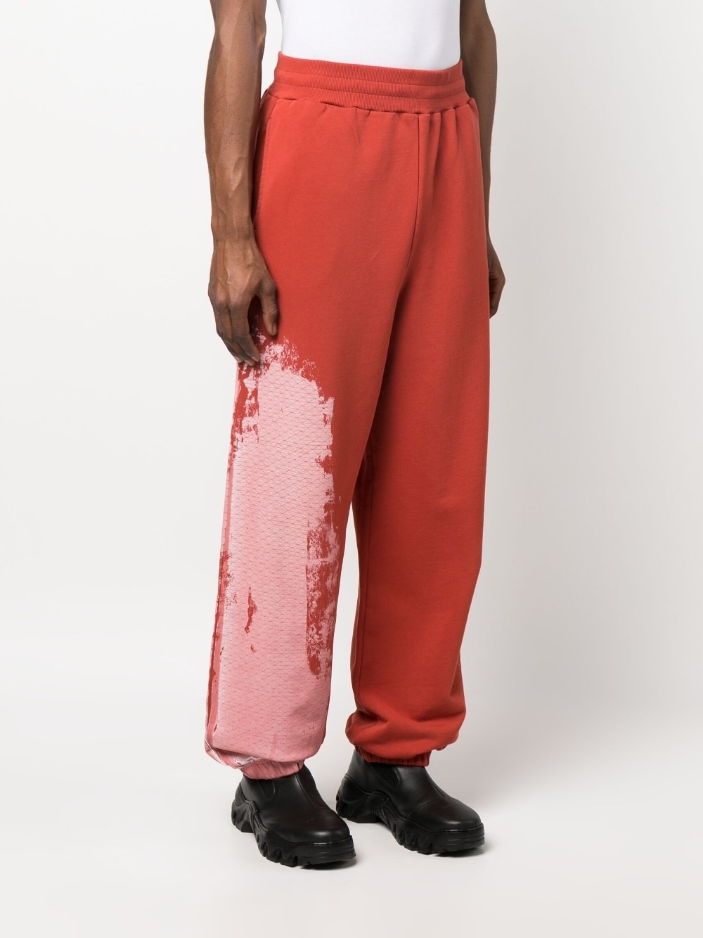 tie-dye pattern track pants - 3