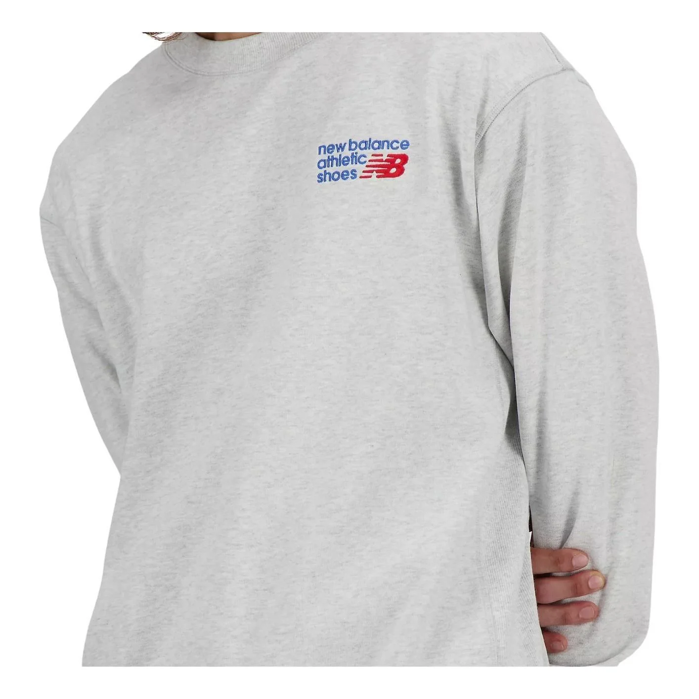 New Balance Athletics Premium Logo Crew T-Shirt 'Ash Multi' MT41547AHH - 1