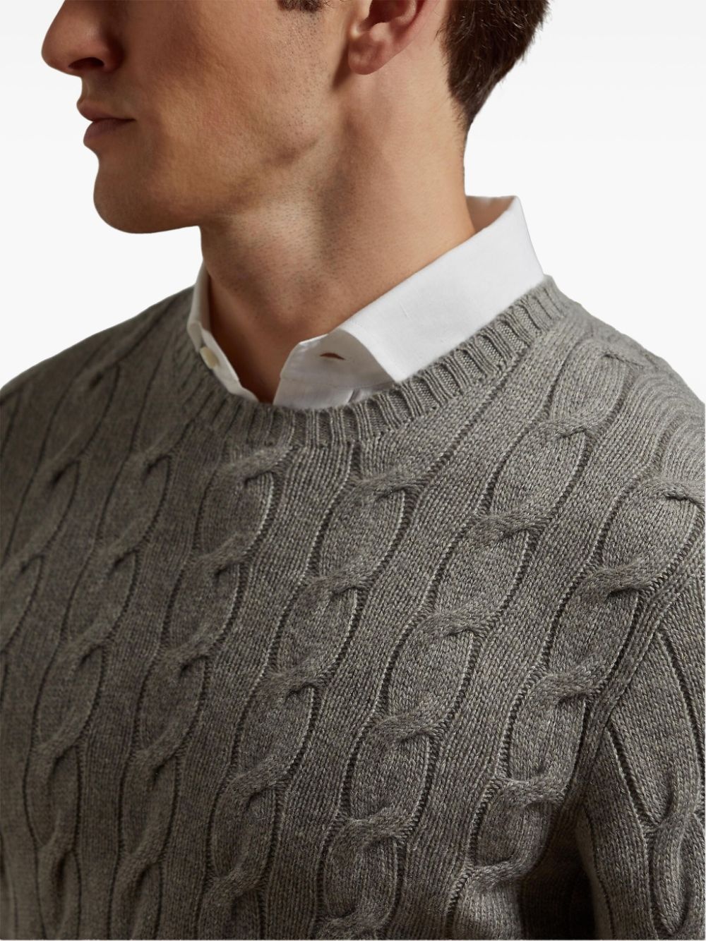cable-knit cashmere sweater - 5