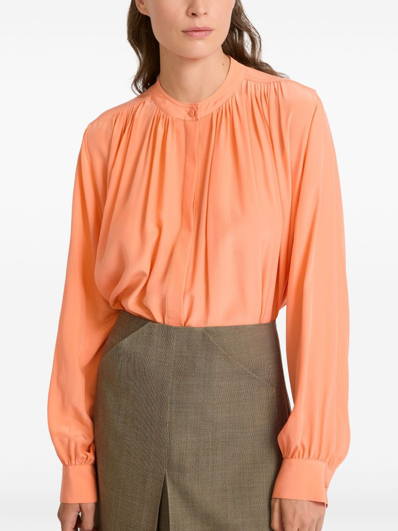 Yves Salomon pleated silk shirt outlook
