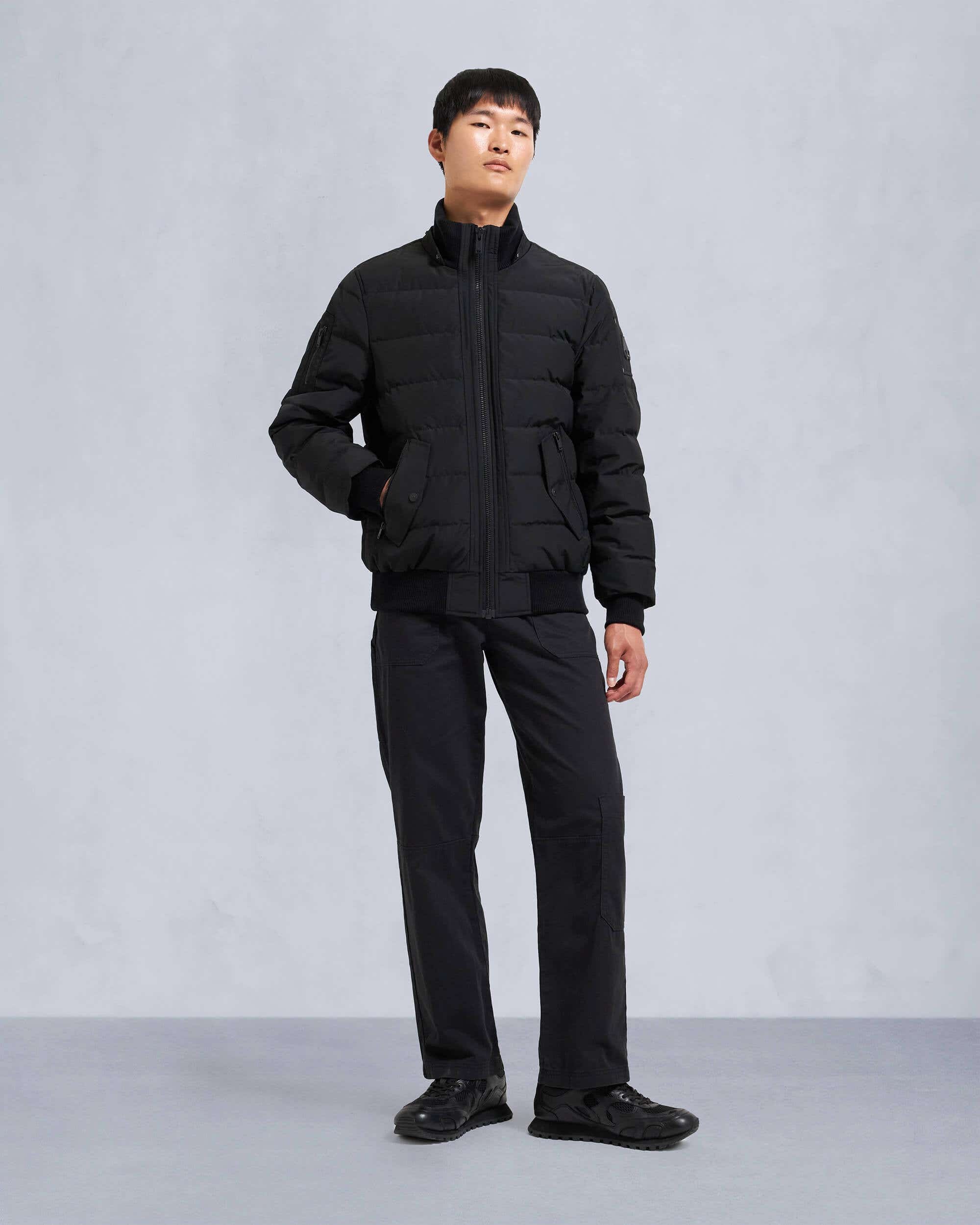 ONYX SCOTCHTOWN SHEARLING BOMBER JACKET - 7