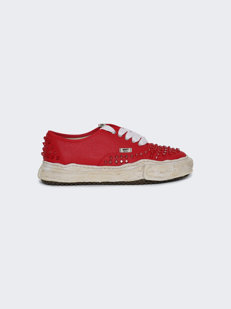 Baker Og Sole Studded Canvas Low-top Sneaker Red 1